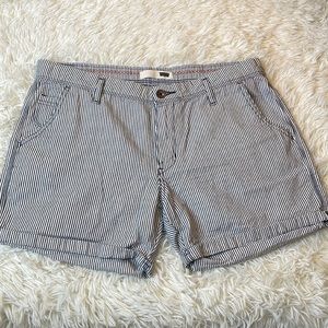 Levi’s Striped Jean Shorts 9